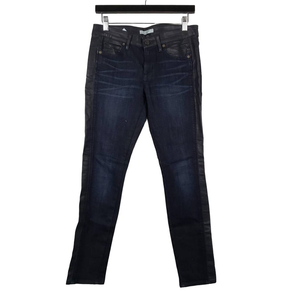 Rich & Skinny Black and Blue Jeans Side Stripe Skinny - 28